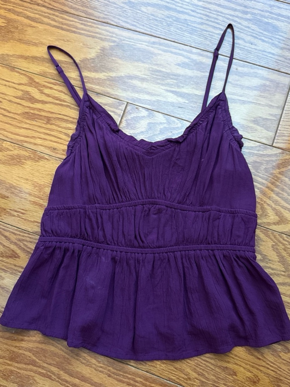 Old Navy Purple Spaghetti Strap Peplum Cami